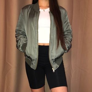 Kendall & Kylie Bomber Jacket - Green